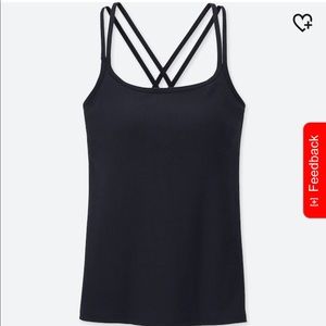 UNIQLO CROSS BACK BRA CAMISOLE - in black
